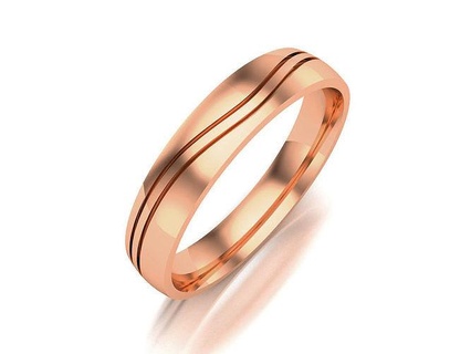 bande bague bijoux or imprimable brillant anneaux plaine luxe platine précieux engagement mariage unisexe 3d print model - Mito3D