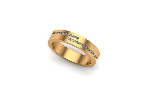 banda anillo joyería joya oro platino plata imprimible diamante compromiso Moda belleza anillos dedo vendimia Boda canalla 3d print model - Mito3D