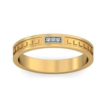 banda anillo joyería joya oro imprimible brillante anillos diamante compromiso lujo quilate platino precioso plata Boda 3d print model - Mito3D