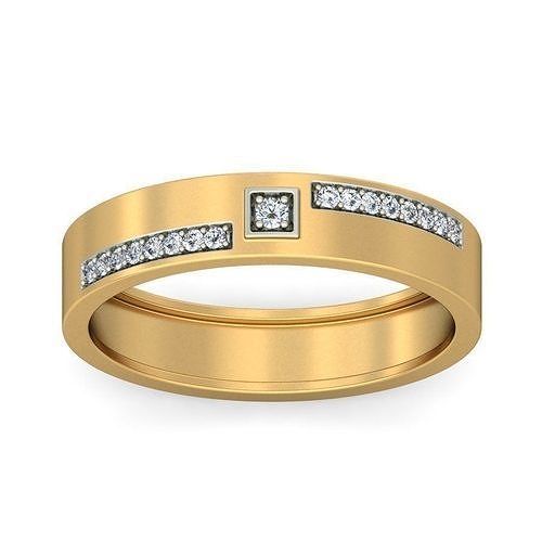 banda anillo joyería joya oro imprimible brillante anillos diamante compromiso lujo quilate platino precioso plata Boda 3D print model - Mito3D