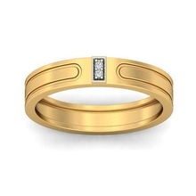 bande bague bijoux or imprimable brillant anneaux diamant engagement luxe carat platine précieux gemme argent mariage 3d print model - Mito3D