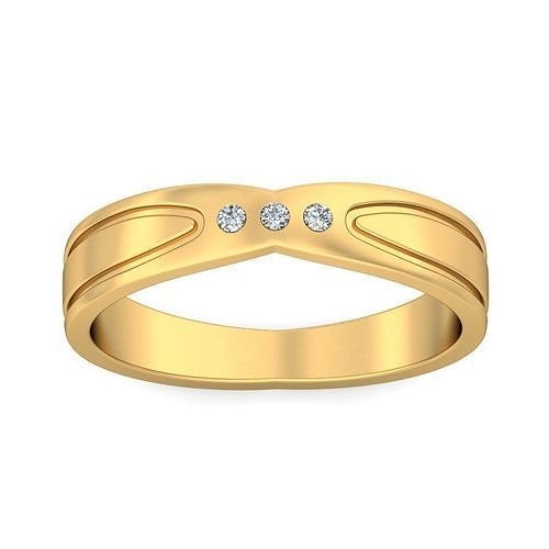 Band Ring Schmuck Gold druckbar brillant Ringe Diamant Engagement Luxus Karat Platin wertvoll Juwel Silber Hochzeit 3D print model - Mito3D