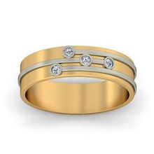 band ring jewelry gold printable brilliant rings diamond engagement luxury carat platinum precious gem silver wedding 3d print model - Mito3D