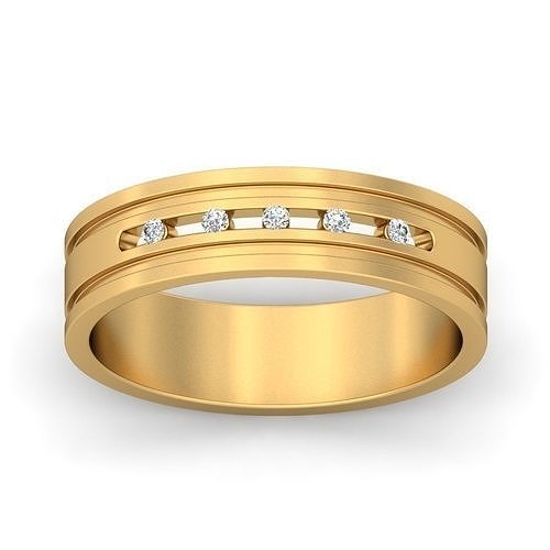 Band Ring Schmuck Gold druckbar brillant Ringe Diamant Engagement Luxus Karat Platin wertvoll Juwel Silber Hochzeit 3D print model - Mito3D