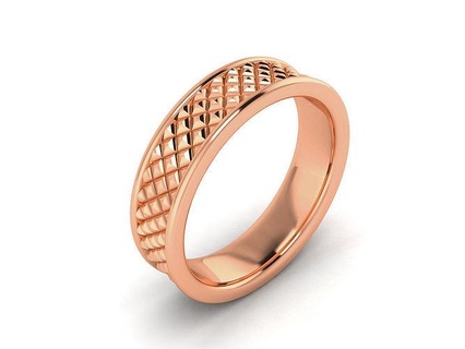 Band Ring Schmuck Gold druckbar brillant Ringe einfach Luxus Platin wertvoll Engagement Hochzeit unisex 3d print model - Mito3D