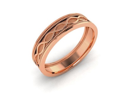 Band Ring Schmuck Gold druckbar brillant Ringe einfach Luxus Platin wertvoll Engagement Hochzeit unisex 3d print model - Mito3D