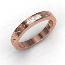 band ring druckbar diamant schmuck brillant ringe luxus silber gold engagement karat platin wertvoll juwel hochzeit 3d print model - Mito3D