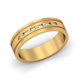 banda anillo 001 precioso Boda brillante lujo joyería joya anillos diamante oro libra esterlina imprimible platino plata 3d print model - Mito3D