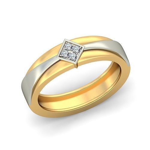 band ring - 008 eternity rings printable platinum diamond gold jewelry silver solitaire gem precious wedding brilliant luxury half full 3D print model - Mito3D