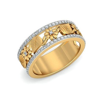 band ring - 015 eternity rings printable platinum diamond gold jewelry silver solitaire gem precious wedding brilliant luxury half full 3d print model - Mito3D