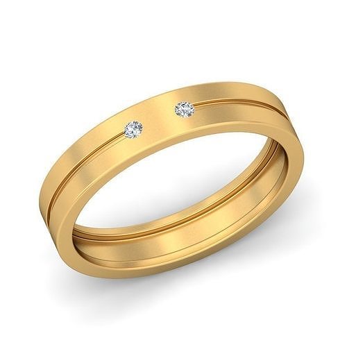 Band Ring 018 Ewigkeit Ringe druckbar Platin Diamant Gold Schmuck Silber Solitär Juwel wertvoll Hochzeit brillant Luxus Hälfte voll 3D print model - Mito3D