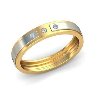 bande bague 020 précieux mariage brillant luxe bijoux anneaux diamant or sterling imprimable platine argent 3d print model - Mito3D