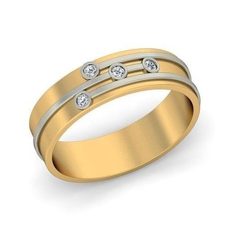 banda anillo 039 precioso Boda brillante lujo joyería joya anillos diamante oro libra esterlina imprimible platino plata 3d print model - Mito3D