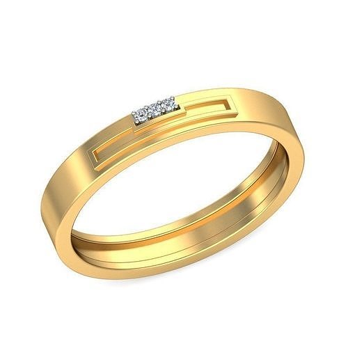 bande bague 048 éternité anneaux imprimable platine diamant or bijoux argent solitaire gemme précieux mariage brillant luxe moitié 3D print model - Mito3D