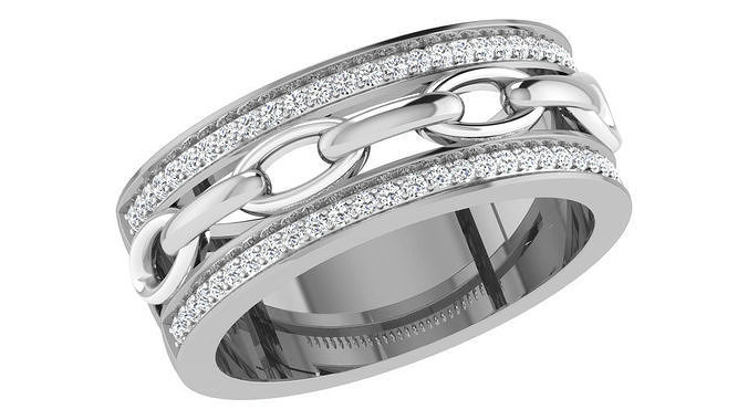band ring - 37 rings printable platinum diamond gold jewelry silver precious wedding brilliant luxury 3D print model - Mito3D