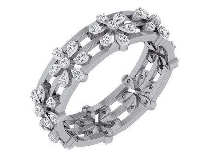 Band Ring 37 Ringe Hochzeit Schmuck Gold Diamant Weiß Rose druckbar Platin Silber wertvoll brillant Luxus 3d print model - Mito3D