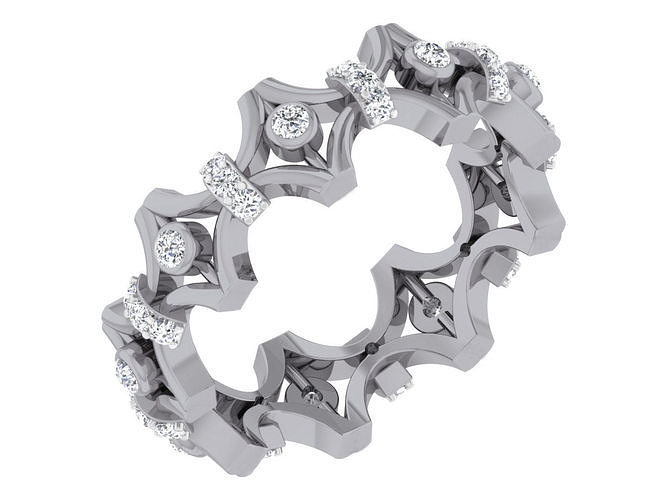 Band Ring 47 Ringe Hochzeit Schmuck Gold Diamant Weiß Rose druckbar Platin Silber wertvoll brillant Luxus 3D print model - Mito3D