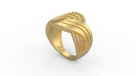 band ring 016 gold jewel jewellry silver solitaire diamonds printable wedding man men woman women jewelry rings 3d print model - Mito3D