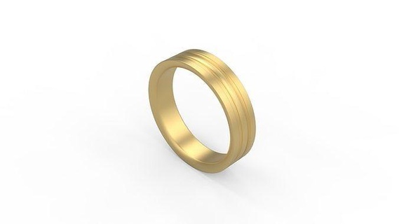 Band Ring 122 Gold Juwel Schmuck Diamant Frau Mode Hochzeit Paar Ringe 3d print model - Mito3D