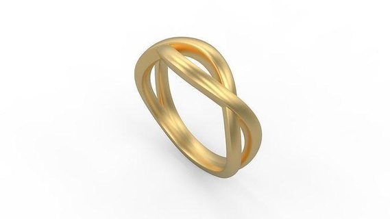 Band Ring 132 Gold Juwel Schmuck Diamant Frau Mode Hochzeit Paar Ringe 3d print model - Mito3D