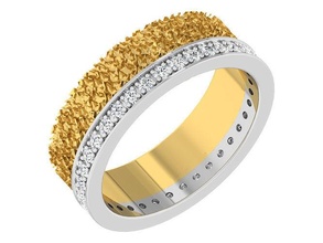 bande bague 3dm stl obj fbx rendre détails anneaux bijoux animation diamant mariage imprimable or solitaire platine engagement argent gemme sterling 3d print model - Mito3D