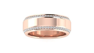 banda anillo 3dm stl obj fbx renders detalles joyería joya mujer Boda eternidad compromiso imprimible diamante solitario eternityband anillos plata Moda 3d print model - Mito3D