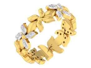 band ring Damen Schmuck Silber bedruckbar ist diamond prototyping Mode gold Hochzeit kostbar Schönheit engagement bands Ringe Diamant-ring Mode-ring 3d print model - Mito3D