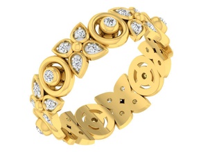 band ring Damen Schmuck Silber bedruckbar ist diamond Mode Juwel gold Hochzeit kostbar Schönheit engagement bands Ringe Diamant-ring Mode-ring 3d print model - Mito3D