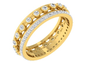 band ring Damen Schmuck Silber bedruckbar ist diamond prototyping Mode Juwel gold Hochzeit Schönheit engagement bands Ringe Mode-ring Diamant-ring 3d print model - Mito3D