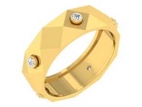 band ring Damen Schmuck Silber bedruckbar ist diamond prototyping Mode gold Hochzeit kostbar Schönheit engagement bands Ringe Mode-ring Diamant-ring 3d print model - Mito3D
