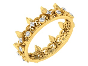 band ring Damen Schmuck Silber bedruckbar ist diamond prototyping Mode gold Hochzeit Schönheit engagement bands Ringe Mode-ring gem Diamant-ring 3d print model - Mito3D
