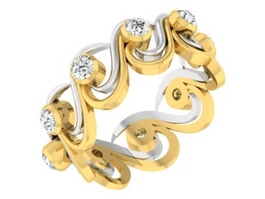 band ring Damen Schmuck Silber bedruckbar ist prototyping Mode Juwel gold Hochzeit kostbar Schönheit engagement bands Ringe Mode-ring Diamant-ring 3d print model - Mito3D