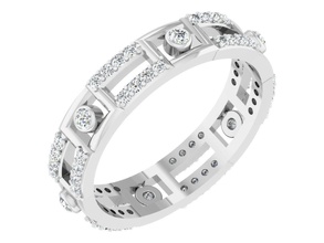 band ring Damen Schmuck Silber bedruckbar ist diamond prototyping Mode Juwel gold Hochzeit Schönheit engagement bands Ringe Diamant-ring Mode-ring 3d print model - Mito3D