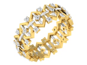 bande anneau de dames bijoux d'argent imprimable le diamant prototypage joyau or mariage précieux la beauté l'engagement les bandes anneaux l'anneau bague fiançailles mode en 3d print model - Mito3D
