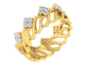 band ring Damen Schmuck Silber bedruckbar ist diamond prototyping Mode Juwel gold Hochzeit Schönheit engagement bands Ringe Mode-ring Diamant-ring 3d print model - Mito3D