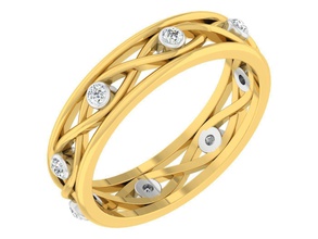 band ring Damen Schmuck Silber bedruckbar ist diamond prototyping Mode gold Hochzeit kostbar Schönheit engagement bands Ringe Mode-ring Diamant-ring 3d print model - Mito3D