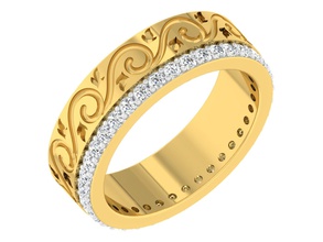 band ring Damen Silber bedruckbar ist diamond Schmuck Mode Juwel gold Hochzeit kostbar Schönheit engagement bands Ringe Mode-ring Diamant-ring 3d print model - Mito3D