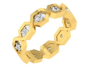 band ring Damen Silber bedruckbar ist diamond Schmuck Mode Juwel gold Hochzeit kostbar Schönheit engagement bands Ringe Mode-ring Diamant-ring 3d print model - Mito3D