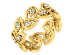 bande anneau de dames bijoux d'argent imprimable le diamant prototypage joyau or mariage précieux la beauté l'engagement les bandes anneaux l'anneau bague fiançailles mode en 3d print model - Mito3D