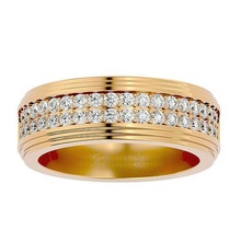 gruppo musicale squillare modello gioielleria oro stampabile brillante anelli diamante fidanzamento lusso carati splendente solitario platino prezioso gemma argento nozze 3d print model - Mito3D