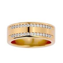 band ring modell schmuck gold druckbar brillant ringe diamant engagement luxus karat solitär platin wertvoll juwel silber hochzeit ewigkeit 3d print model - Mito3D