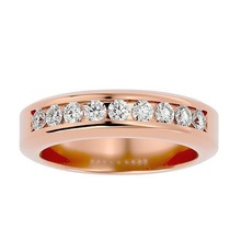 banda anillo modelo joyería joya oro imprimible brillante anillos diamante lujo Boda quilate solitario platino precioso compromiso plata 3d print model - Mito3D