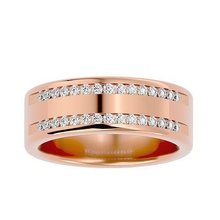 banda anillo modelo joyería joya oro imprimible brillante anillos diamante lujo quilate solitario platino precioso compromiso plata Boda 3d print model - Mito3D