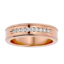 banda anillo modelo joyería joya oro imprimible brillante anillos diamante lujo quilate solitario platino precioso compromiso plata boda 3d print model - Mito3D