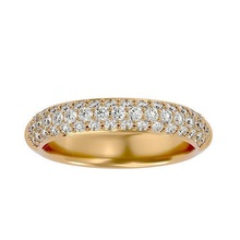 banda anillo modelo joyería joya oro imprimible brillante anillos Boda solitario diamante compromiso lujo quilate platino precioso plata 3d print model - Mito3D