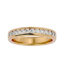 banda anillo modelo joyería joya oro imprimible brillante anillos Boda solitario diamante compromiso lujo quilate platino precioso plata 3d print model - Mito3D