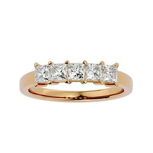 banda anillo modelo joyería joya oro imprimible brillante anillos boda solitario diamante compromiso lujo quilate platino precioso plata 3d print model - Mito3D