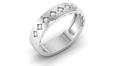 gruppo musicale squillare modello gioielleria oro stampabile brillante anelli diamante sterlina fidanzamento lusso carati platino prezioso gemma argento nozze 3d print model - Mito3D