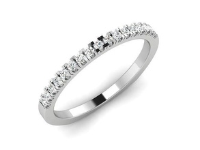 bande bague modèle luxe or carat brillant anneaux engagement diamant bijoux platine précieux gemme argent imprimable mariage 3d print model - Mito3D