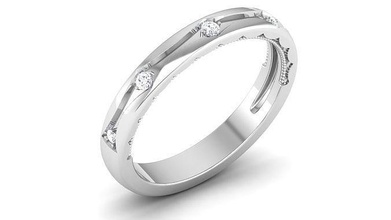 gruppo musicale squillare modello gioielleria oro stampabile brillante anelli diamante sterlina fidanzamento lusso carati splendente platino prezioso gemma argento nozze 3d print model - Mito3D